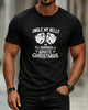 Alohadaddy® Holiday Christmas Print Crew Neck Short-Sleeve T-Shirt