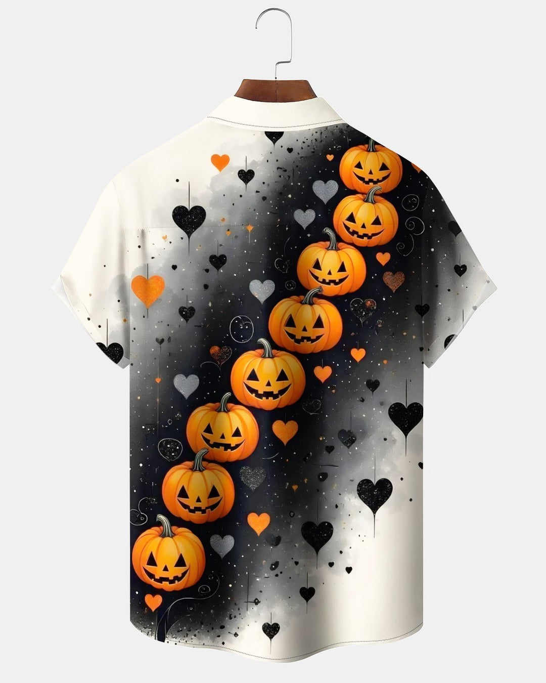 Alohadaddy® Holiday/Halloween Print Button-Down Short-Sleeve Shirt with Pocket