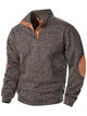 Alohadaddy® Western Two-tone Contrast Stitching Men's Stand Collar Button Sweatshirt Big & Tall
