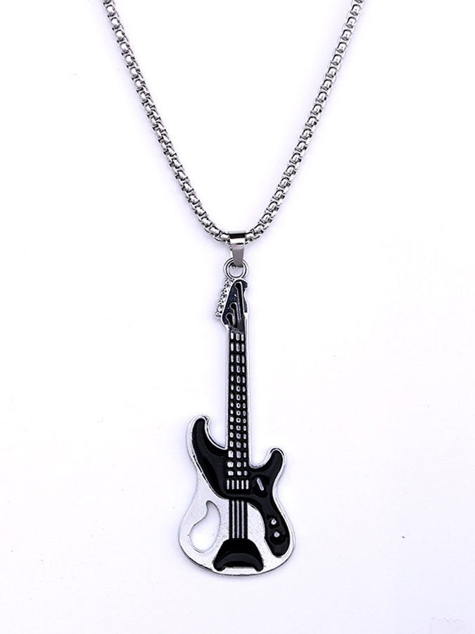 Rock Personality Hip Hop Guitar Pendant Necklace