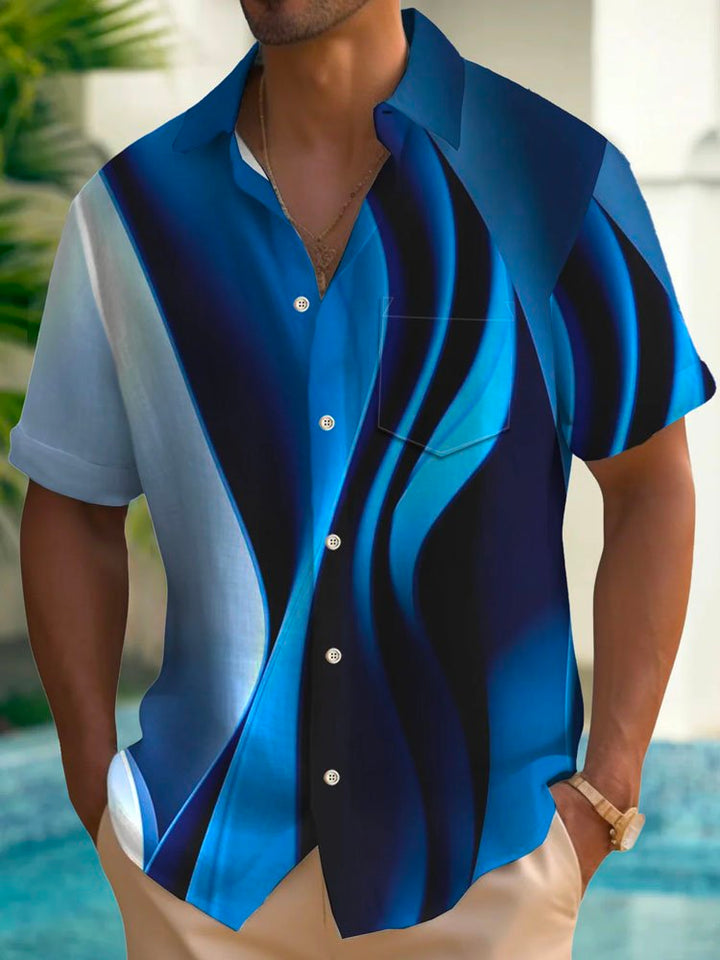 Alohadaddy Retro Gradient Blue Creative Art 3D Print Men&