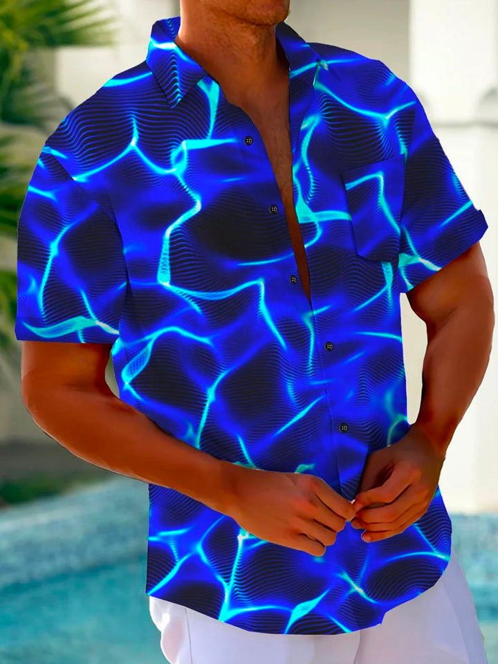 Alohadaddy Retro Gradient Water Ripple 3D Print Men&