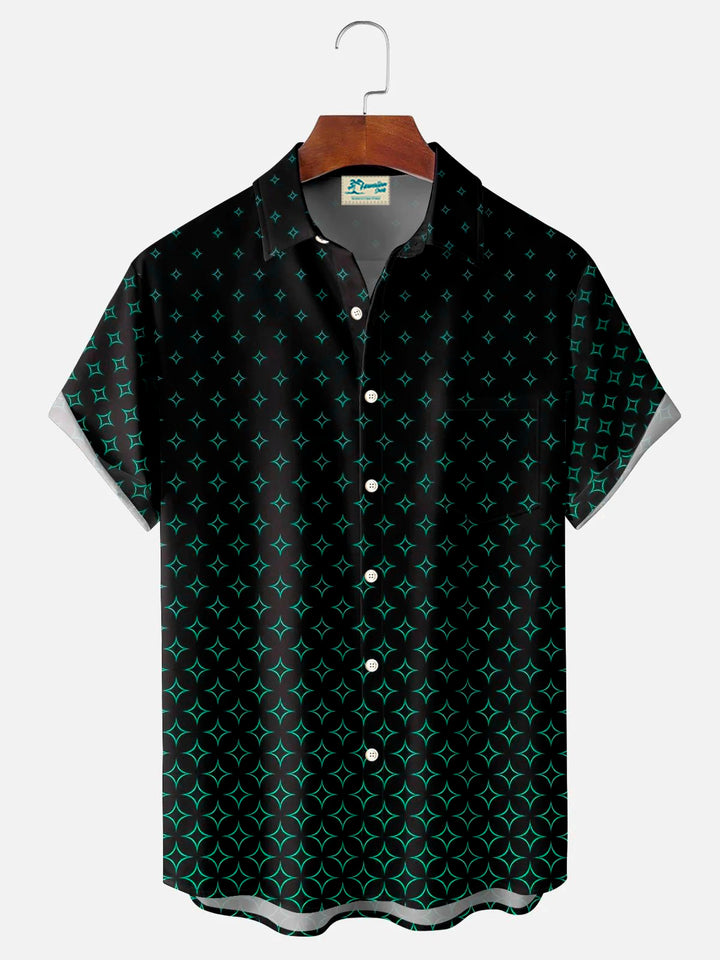 Alohadaddy Retro Geometric 3D Digital Print Men&