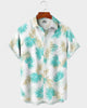 Alohadaddy® Men's Short-Sleeve Button-Down Shirt with Pocket Palm tree Print