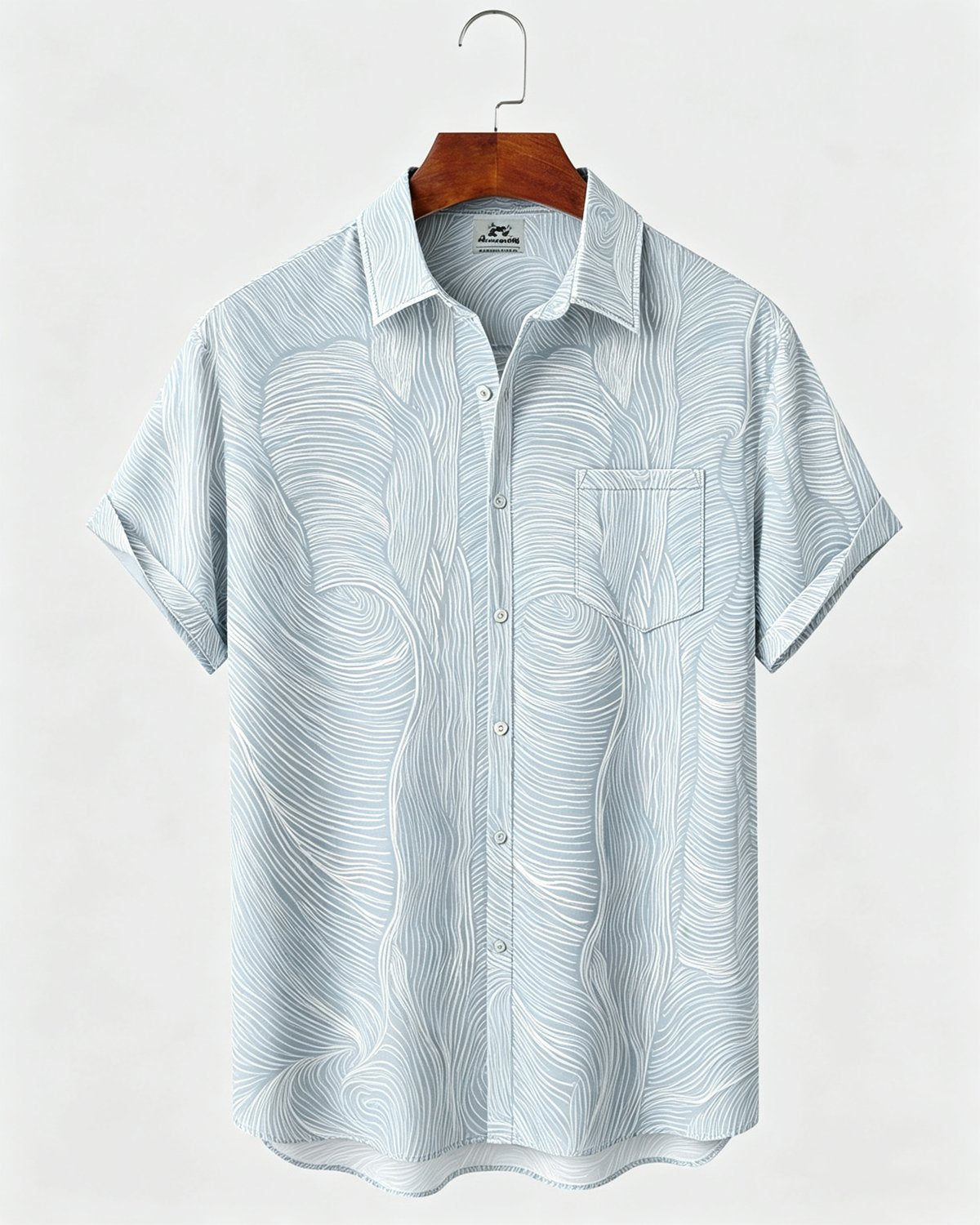 Alohadaddy® Men's Short-Sleeve Button-Down Shirt with Pocket  Abstract Print