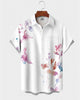Alohadaddy® Men's Short-Sleeve Button-Down Shirt with Pocket Floral Print