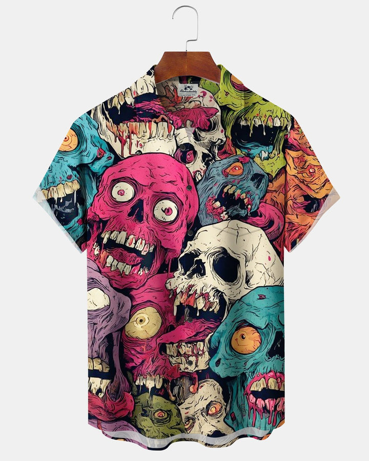 Alohadaddy® Artistic Abstract Skull Zombie Men&