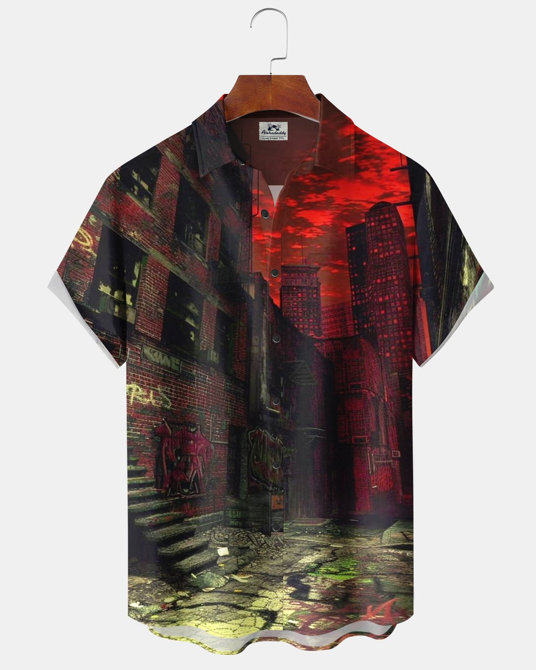Alohadaddy® Halloween Bloodstain Street Print Men&
