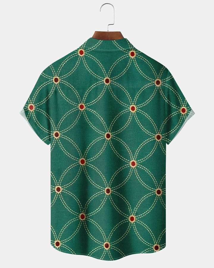 Alohadaddy® Casual Polka Dot Geometric Print Men&
