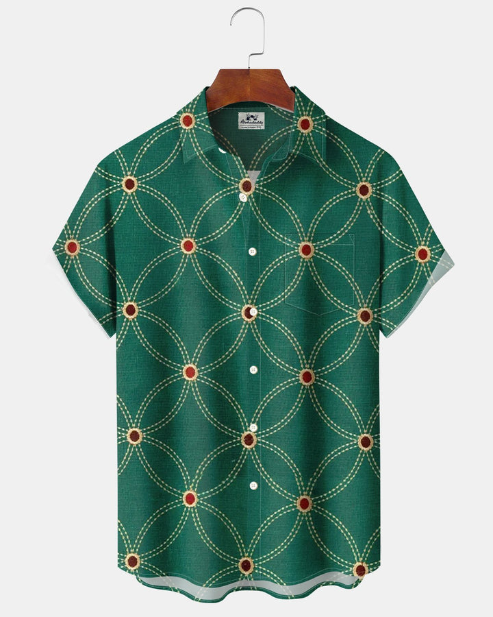 Alohadaddy® Casual Polka Dot Geometric Print Men&
