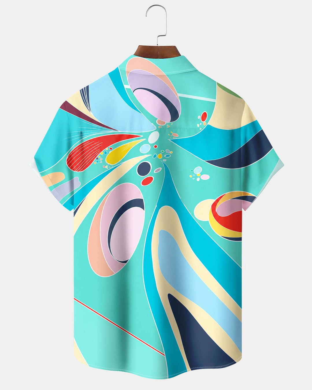 Alohadaddy® Casual Abstract Art Atomic Geometric Stripe Polka Dot Print Men&