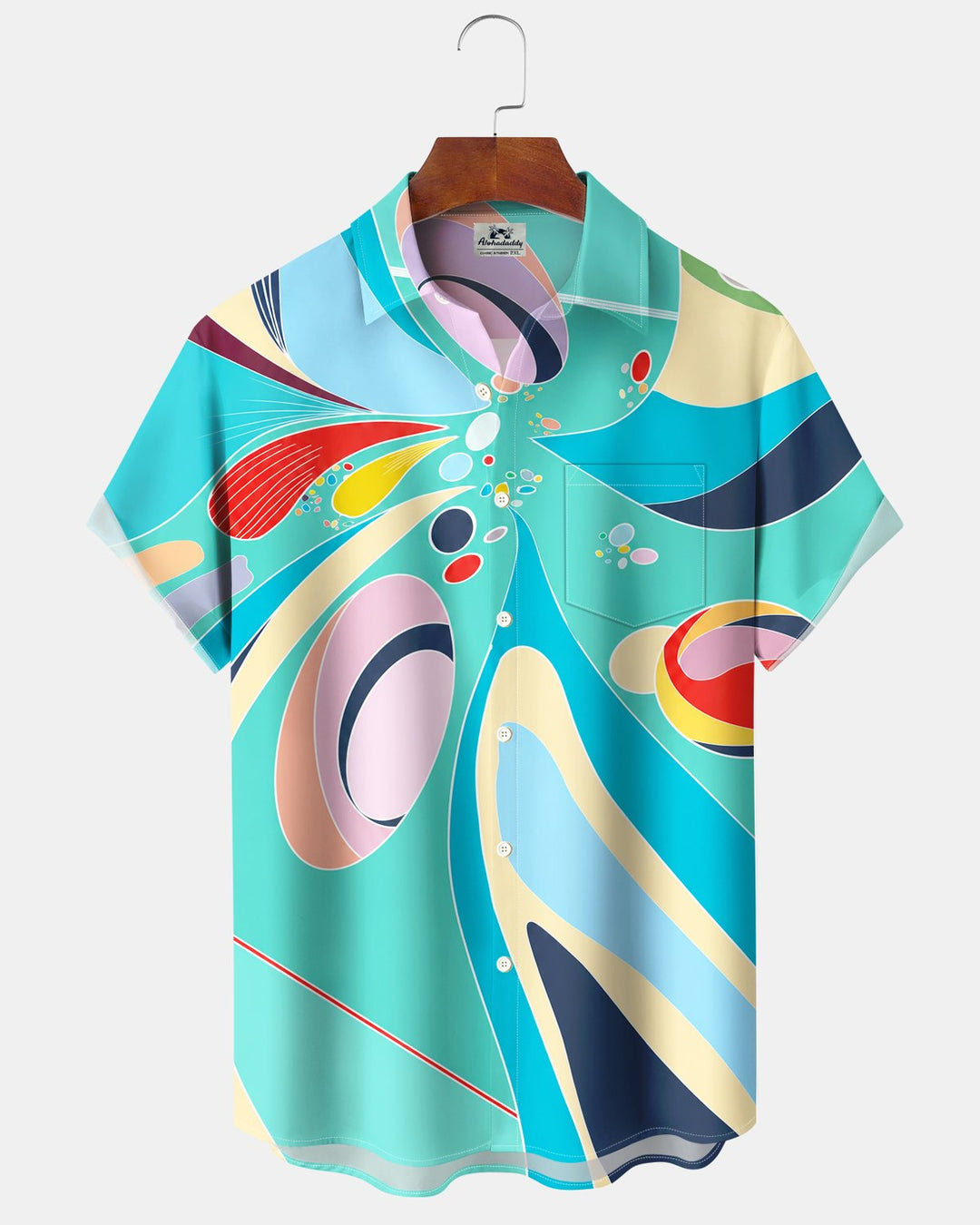 Alohadaddy® Casual Abstract Art Atomic Geometric Stripe Polka Dot Print Men&