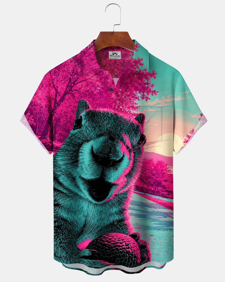 Alohadaddy® Casual Squirrel Print Men&