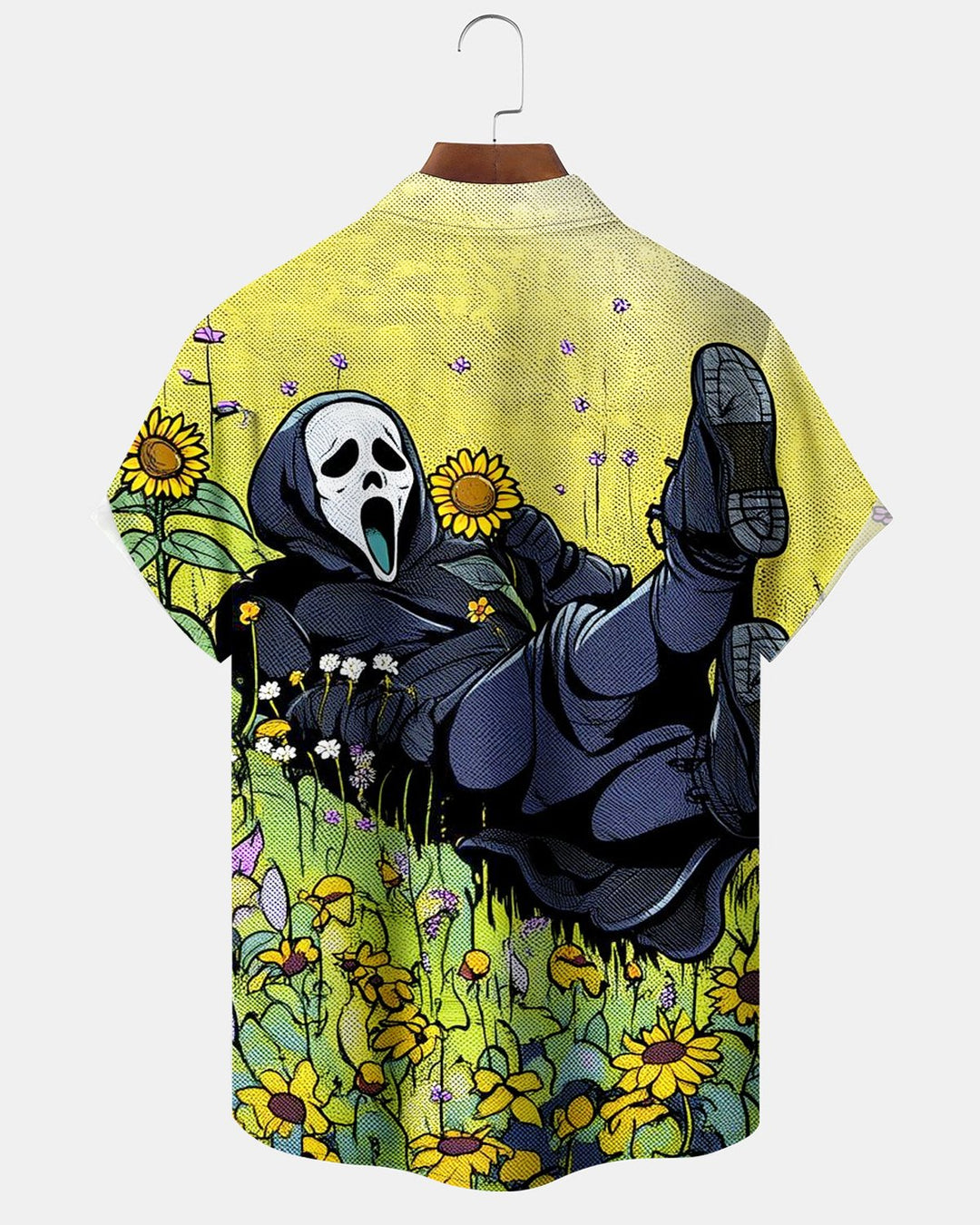 Alohadaddy® Halloween Death Flower and Grass Print Men&