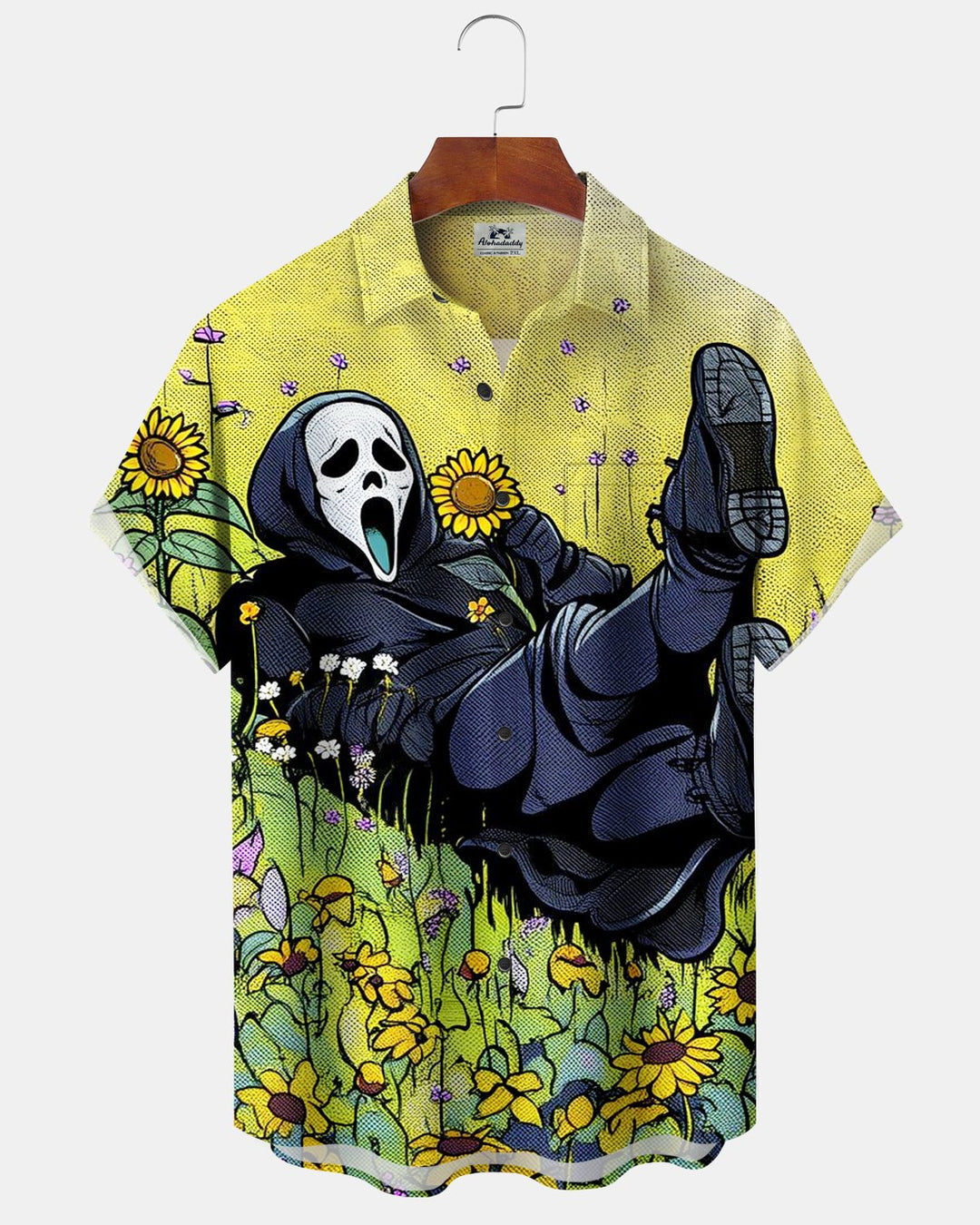 Alohadaddy® Halloween Death Flower and Grass Print Men&