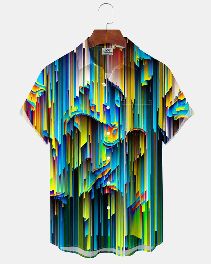 Alohadaddy® Casual Abstract Art Striped Print Men&