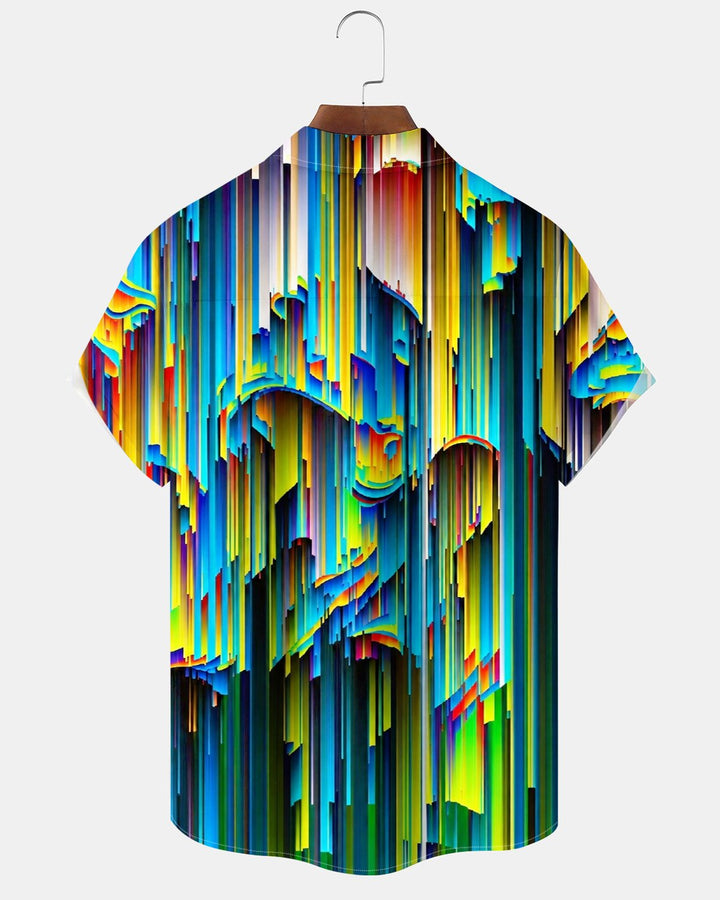 Alohadaddy® Casual Abstract Art Striped Print Men&