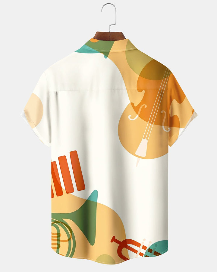 Alohadaddy® Casual Music Geometric Print Men&