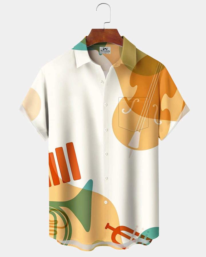 Alohadaddy® Casual Music Geometric Print Men&
