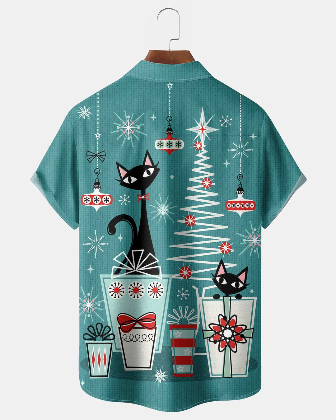 Alohadaddy® Retro Geometric Cat Stripe Basic Print Men&