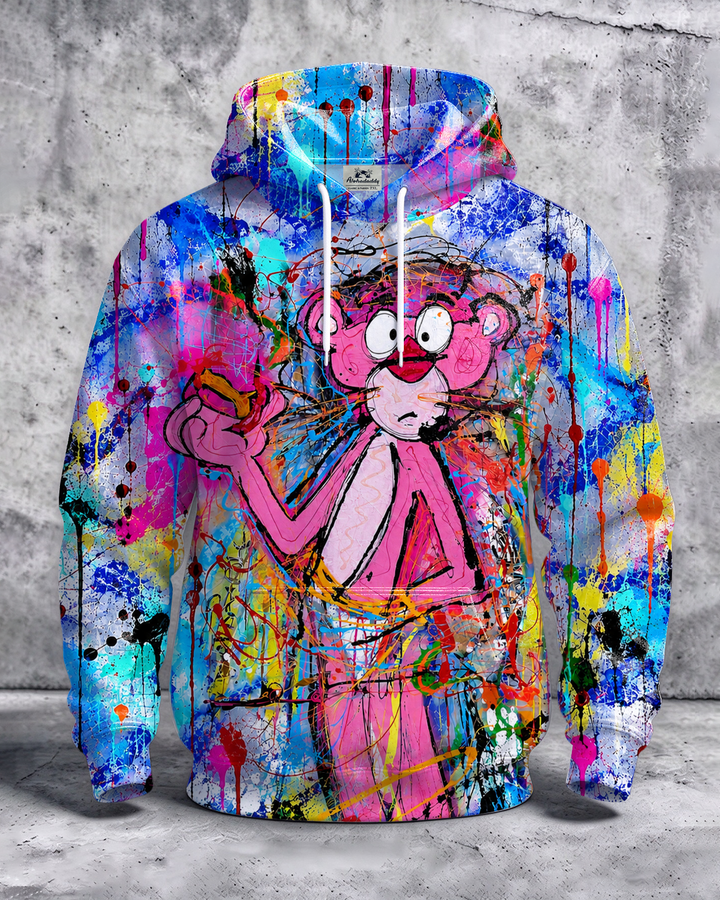 Alohadaddy® Men’s  Abstract Leopard Art Print Pullover Hoodie