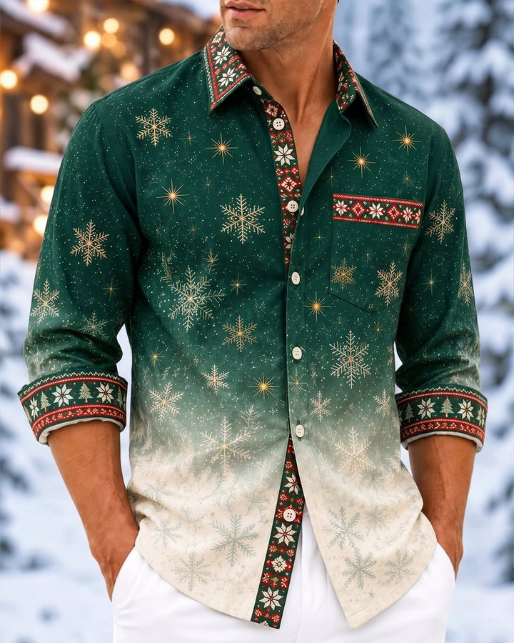 Alohadaddy® Holiday Christmas Snowflake Print Men&