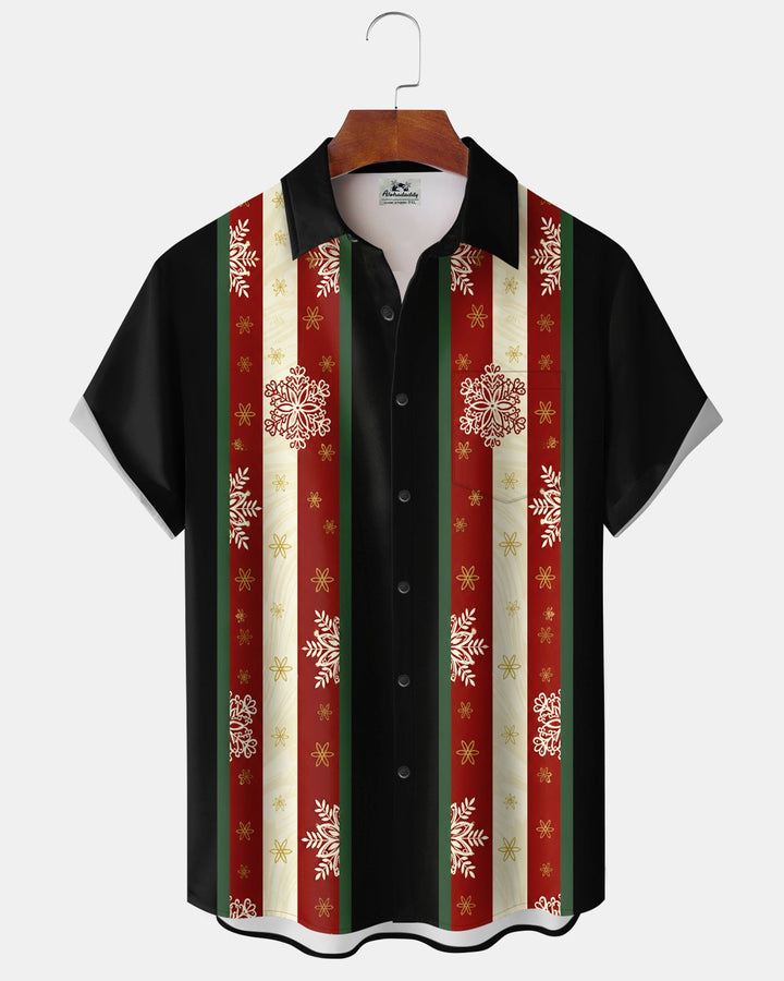 Alohadaddy® Holiday Christmas Floral Bowling Print Men&
