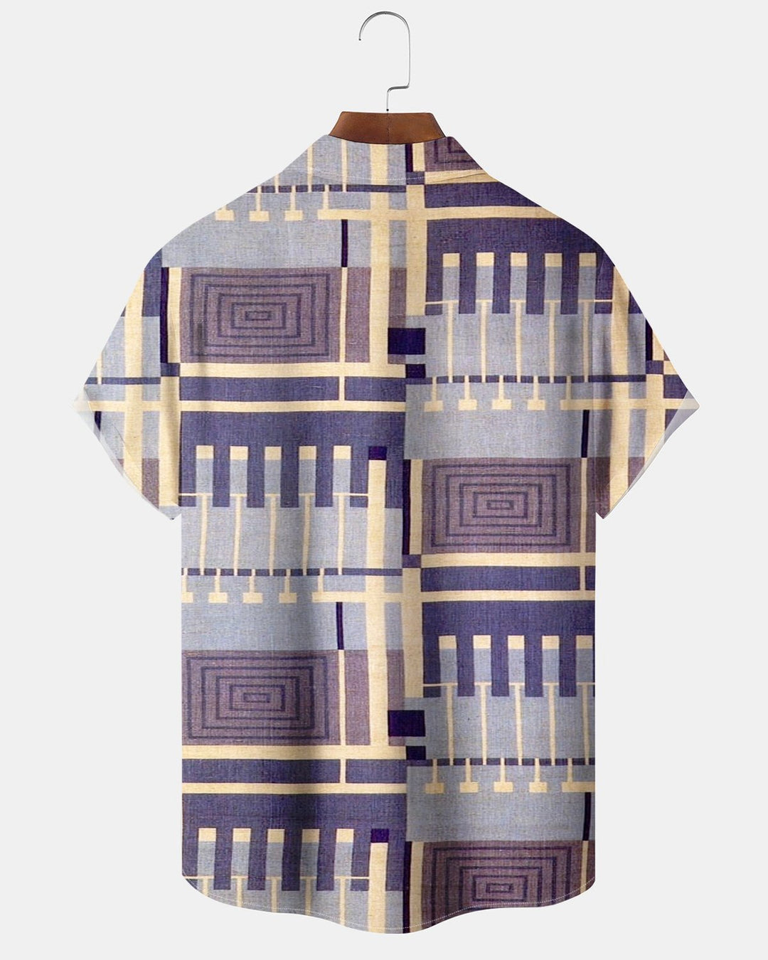 Alohadaddy® Retro Casual Geometric Stripe Abstract Art Print Men&