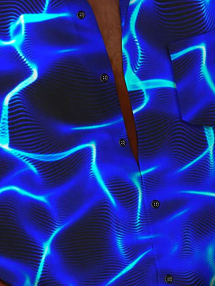 Alohadaddy Retro Gradient Water Ripple 3D Print Men&
