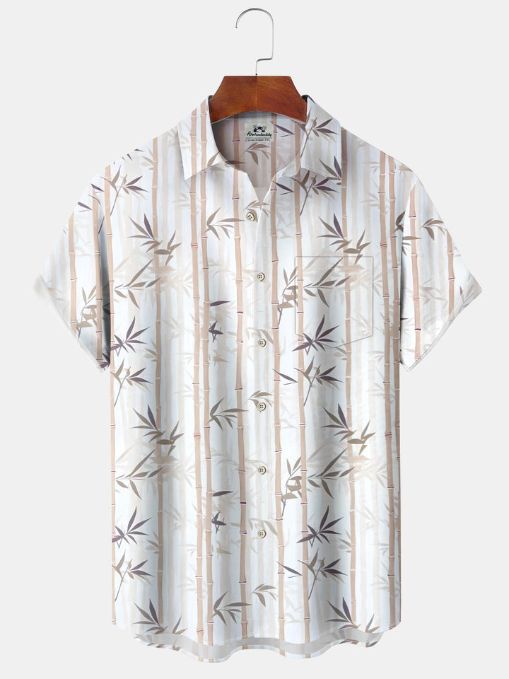 Alohadaddy® Vintage Bamboo Art Print Pocket Stretch Men&