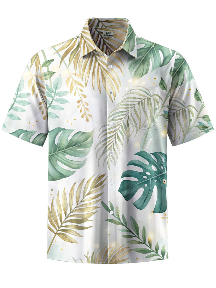Alohadaddy® Hawaiian Palm Leaf Print Moisture Wicking Men&