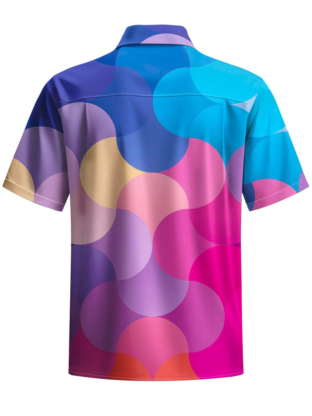 Alohadaddy® Hawaiian Casual Geometric Art Print Chest Pocket Men&