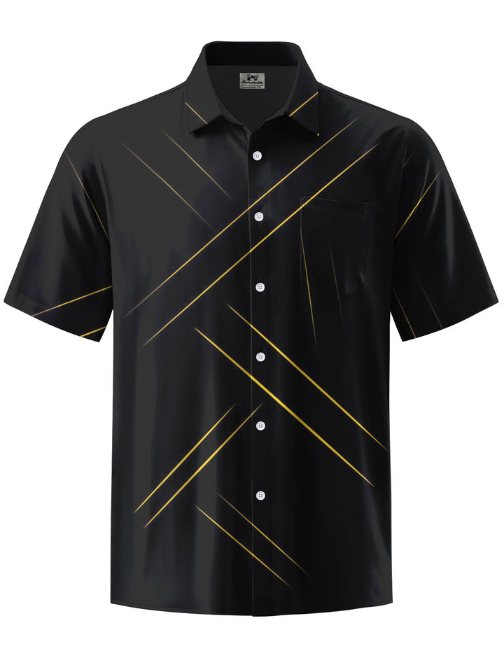 Alohadaddy® Casual Stripe Art Print Men&