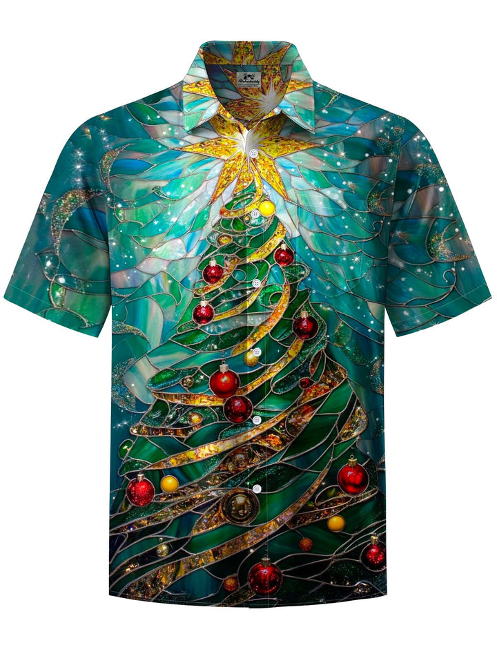 Alohadaddy® Christmas Tree Print Art Pocket Stretch Men&
