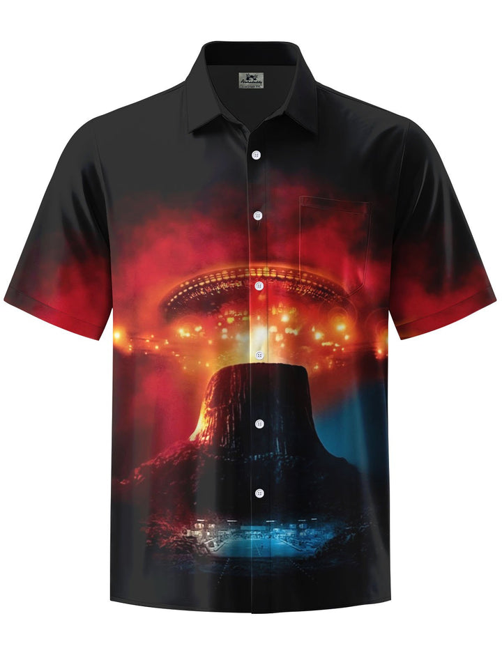 Alohadaddy® Vintage Spaceship Print Art Pocket Stretch Men&