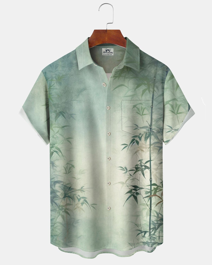 Alohadaddy® Vintage Bamboo Leaf Print Art Pocket Stretch Men&