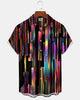 Alohadaddy® Casual Striped Printed Art Button-Down Short-Sleeve Shirt with Pockets for Men Big & Tall