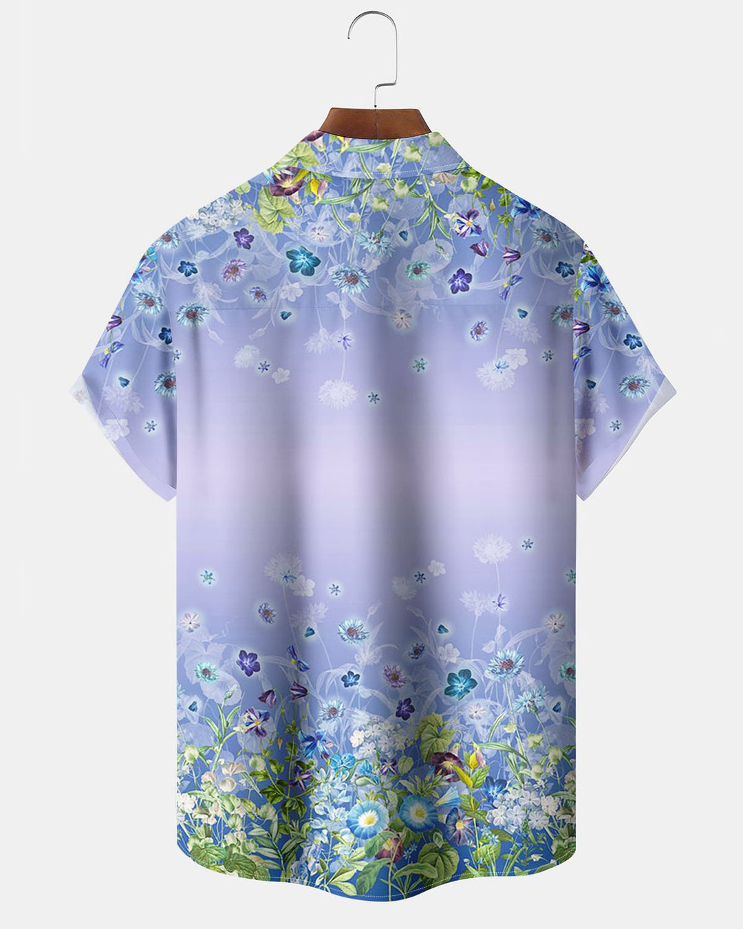 Alohadaddy® Hawaiian Floral Gradient Print Art with Pockets and Buttons - Men&