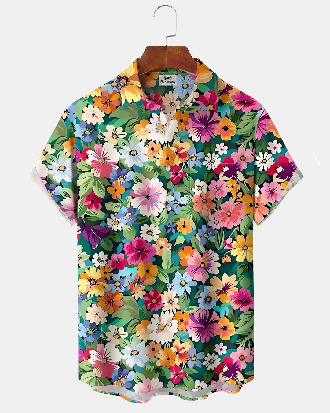 Alohadaddy® Casual Floral Print Art Button Pocket Cardigan Men&