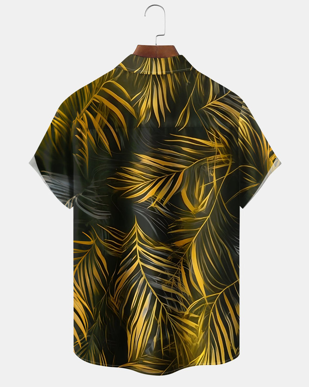 Alohadaddy® Hawaiian Palm Leaf Print Art Button Pocket Cardigan Men&