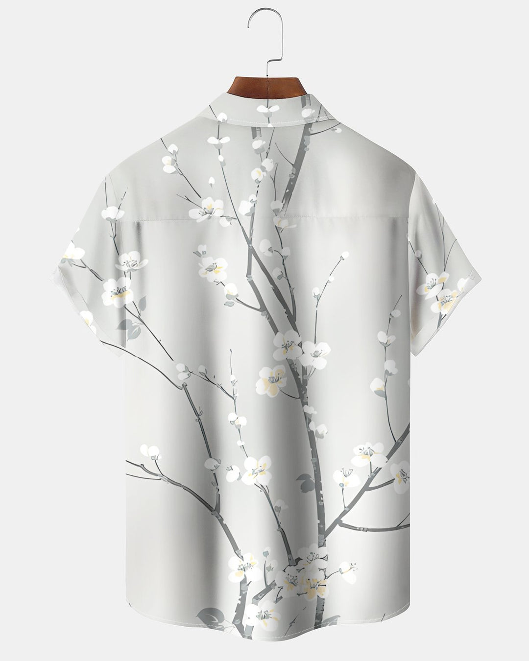 Alohadaddy® Casual Cherry Blossom Print Artistic Button Pocket Cardigan Men&