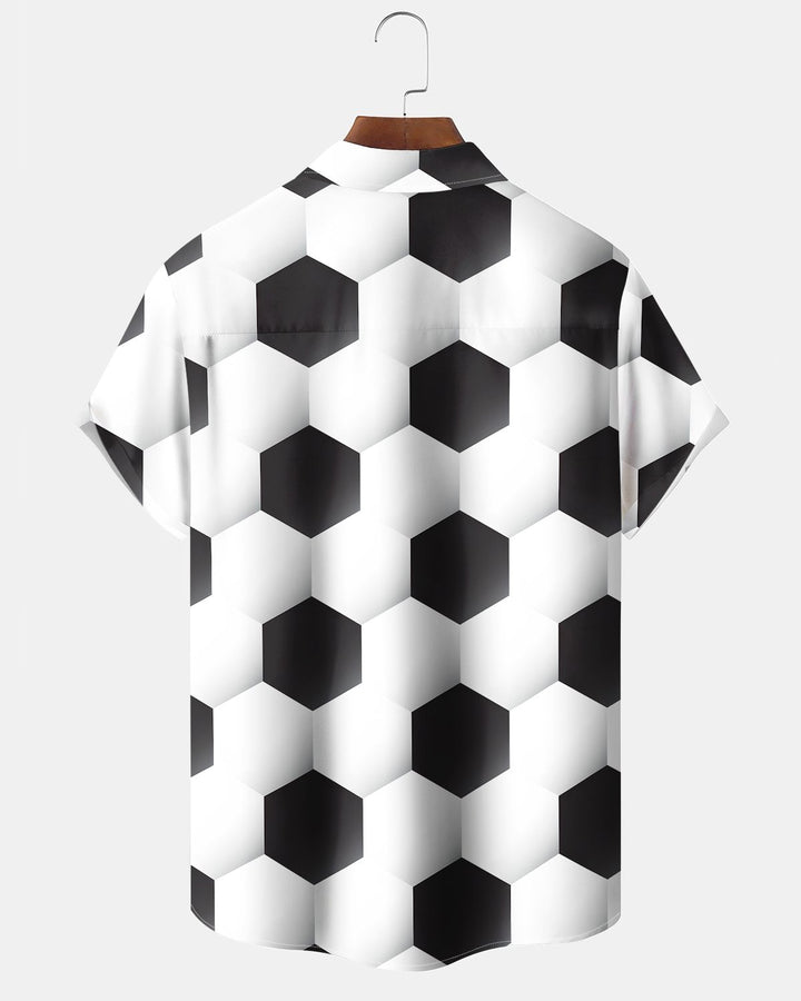 Alohadaddy® Casual FIFA World Cup Print Artistic Cardigan with Buttons and Pockets for Men&