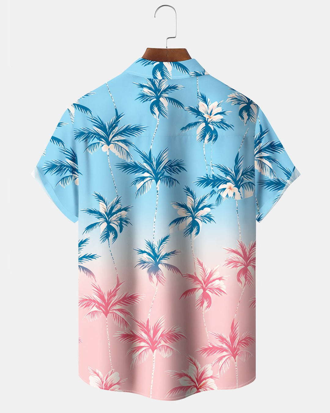 Alohadaddy® Hawaiian Palm Tree Print Art Button Pocket Cardigan Men&