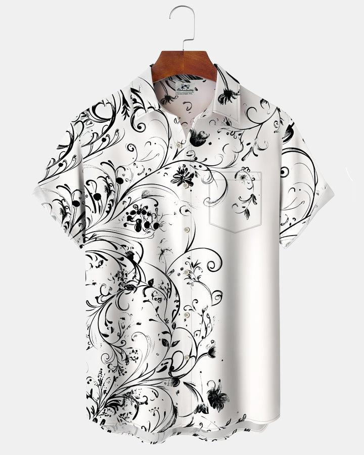 Alohadaddy® Casual Patterned Art Print Cardigan Men&