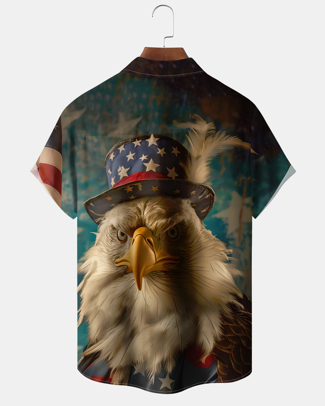 Alohadaddy® Holiday Independence Day Print Art Button Pocket Cardigan Men&