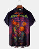 Alohadaddy® Men's Short-Sleeve Button-Down Shirt  Holiday/Halloween Graphic Print with Pocket