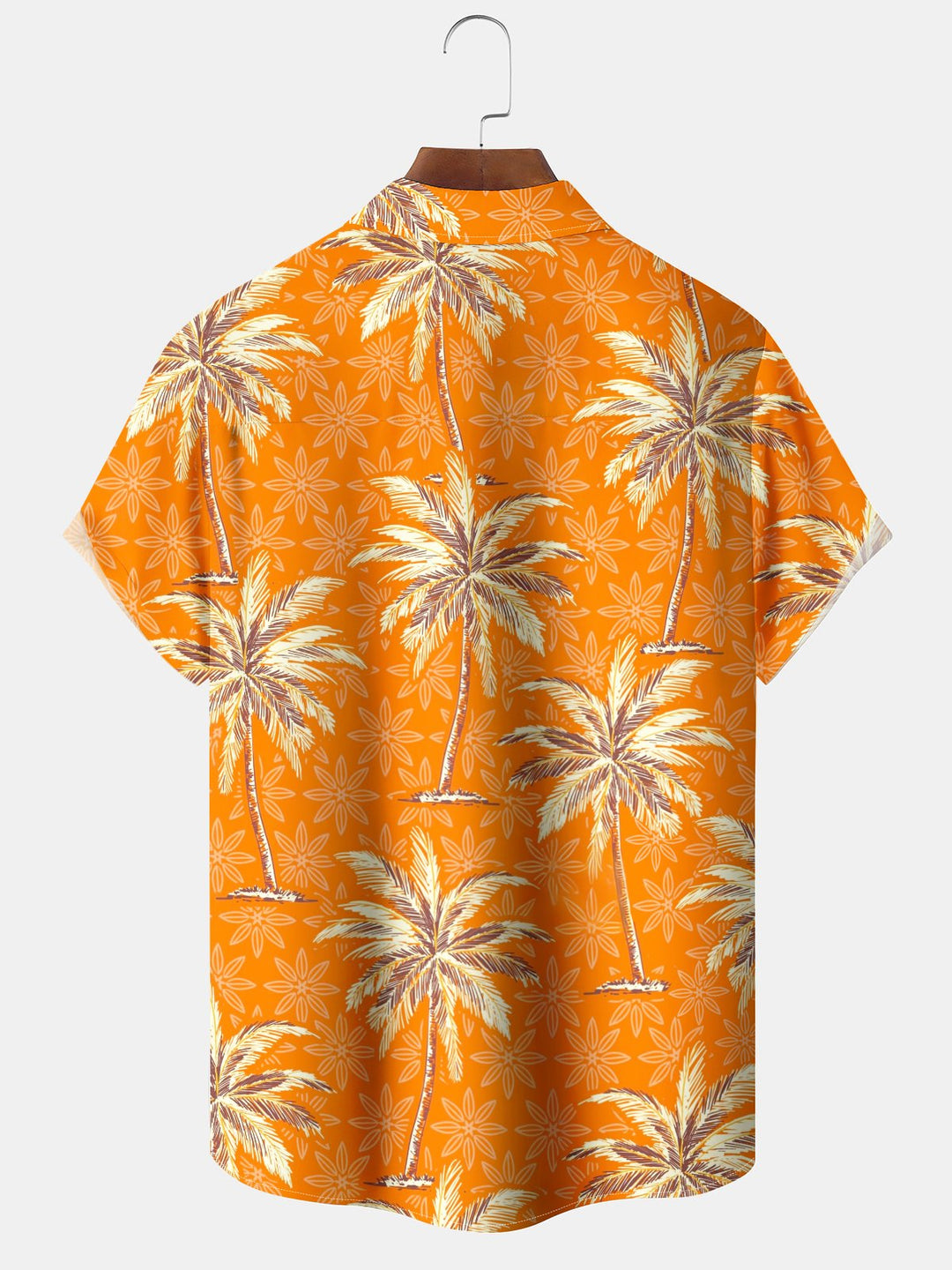 Alohadaddy Hawaii Palm Trees Vacation Print Art Button Cardigan Pockets Large Size Long Short Sleeve Polyester Shirt