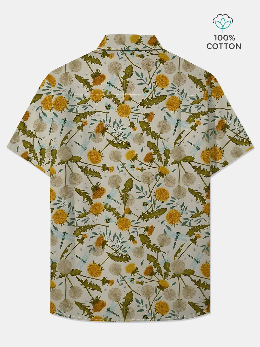 Alohadaddy Cotton Floral Art Print Moisture Wicking Chest Pocket Cardigan Hawaiian Oversized Short Sleeve Shirt