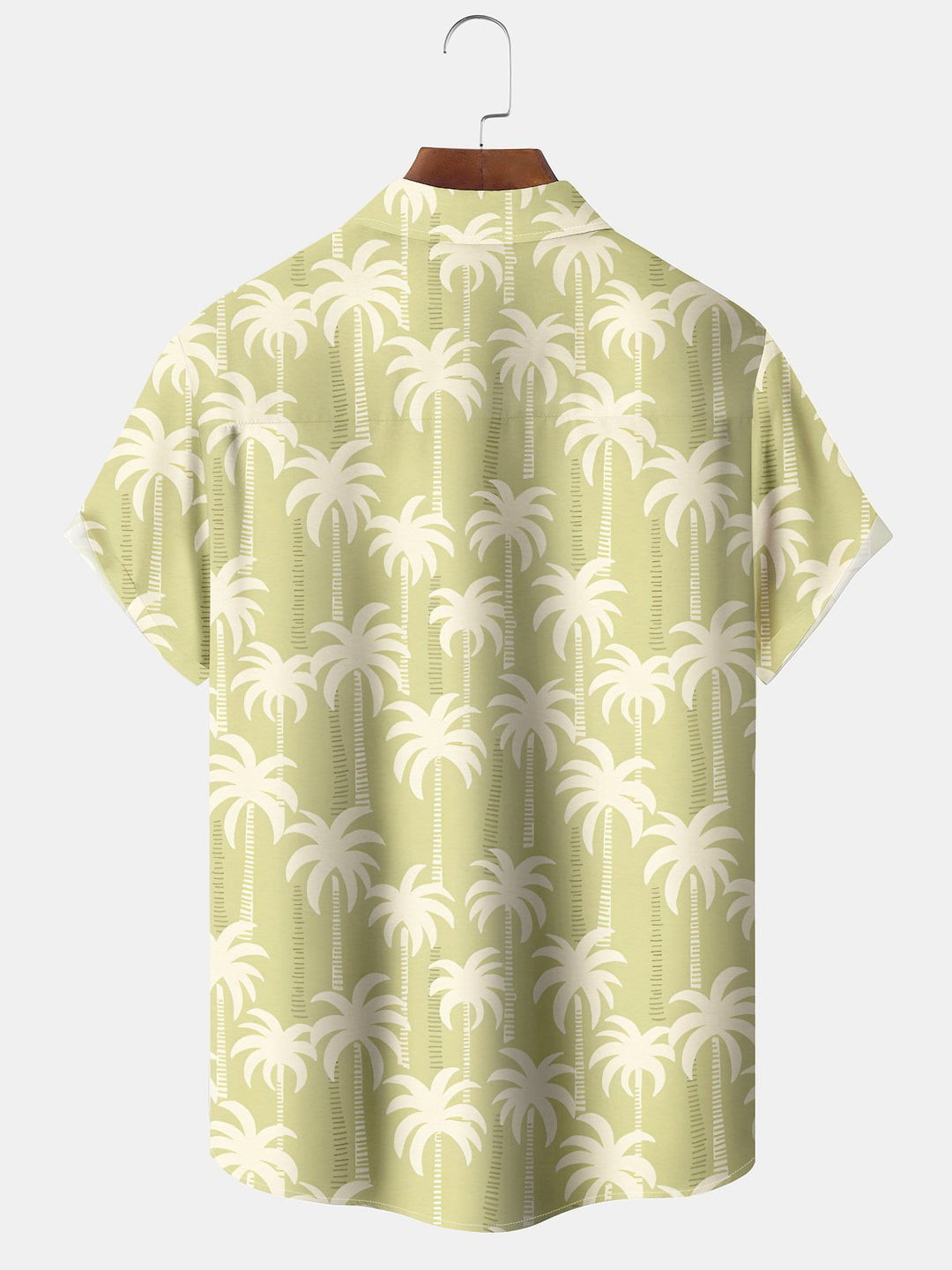 Alohadaddy® Casual Palm Trees Art Print Chest Pocket Stretch Large Size Men&