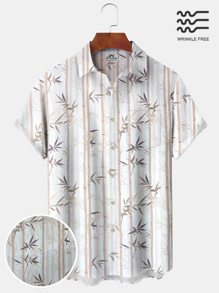 Alohadaddy® Vintage Bamboo Art Print Pocket Stretch Men&